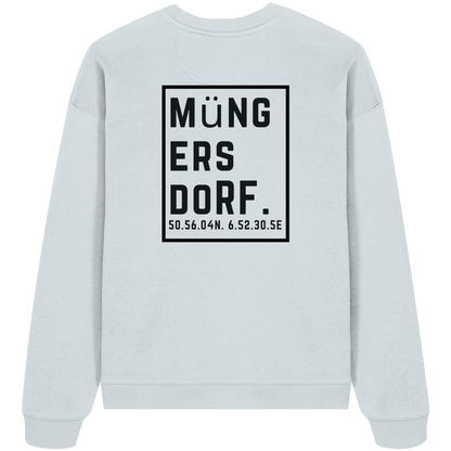 Müngersdorf Koordinaten (großer Druck auf dem Rücken) - Organic Oversize Sweatshirt