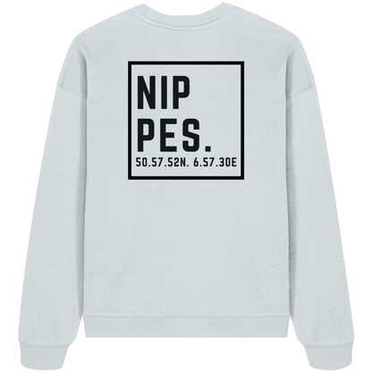 Nippes Koordinaten (großer Druck auf dem Rücken) - Organic Oversize Sweatshirt