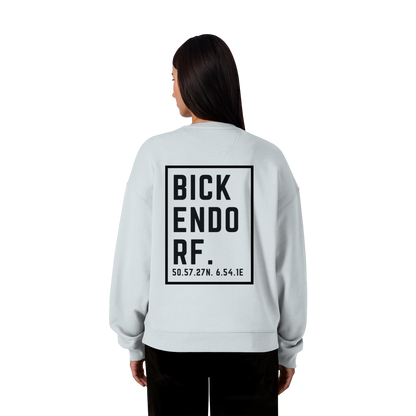 Bickendorf Koordinaten (großer Druck auf dem Rücken) - Organic Oversize Sweatshirt