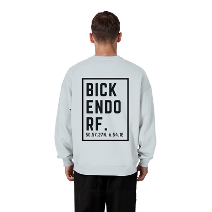 Bickendorf Koordinaten (großer Druck auf dem Rücken) - Organic Oversize Sweatshirt