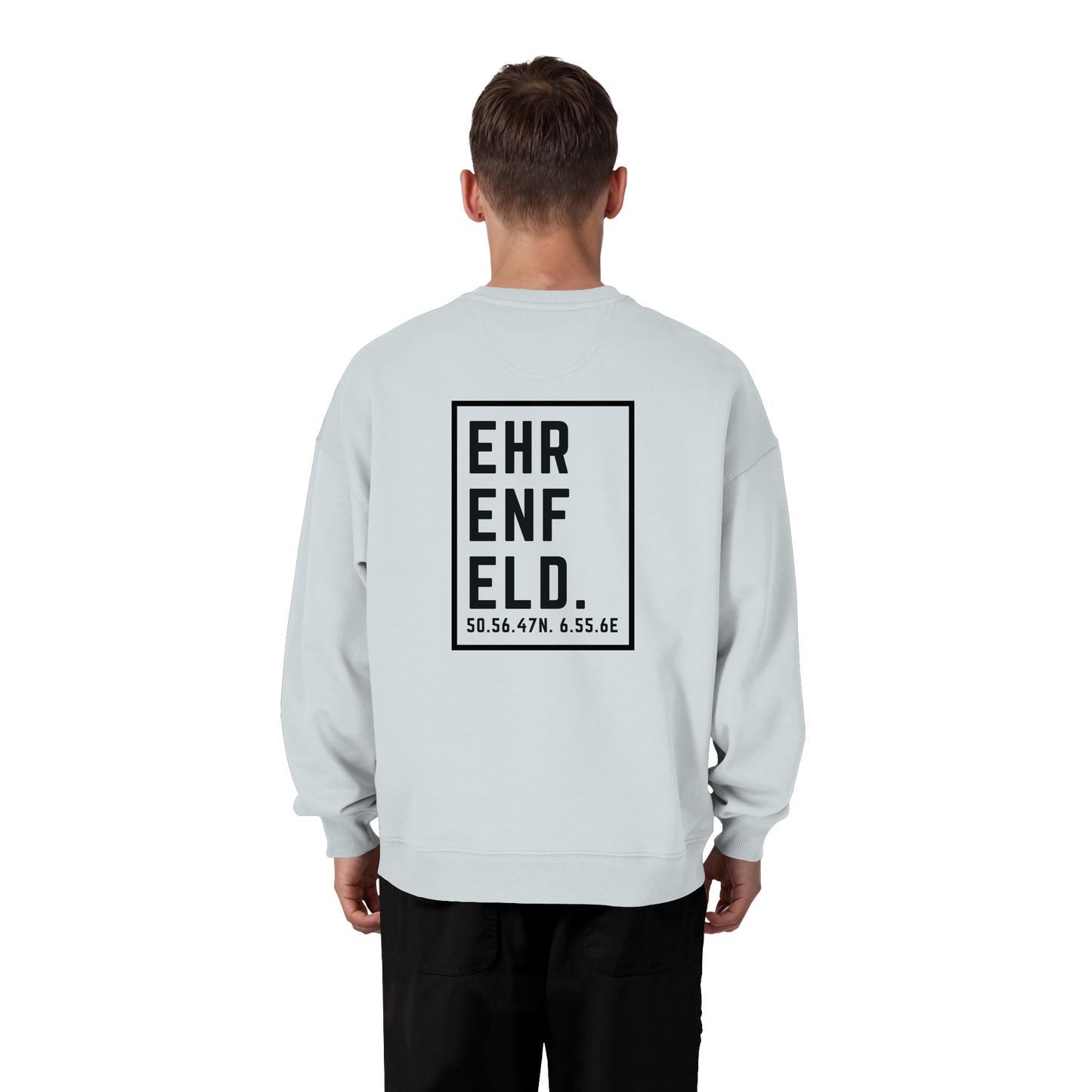 Ehrenfeld Koordinaten (großer Druck auf dem Rücken) - Organic Oversize Sweatshirt