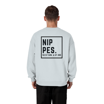 Nippes Koordinaten (großer Druck auf dem Rücken) - Organic Oversize Sweatshirt