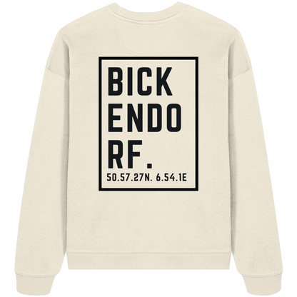 Bickendorf Koordinaten (großer Druck auf dem Rücken) - Organic Oversize Sweatshirt