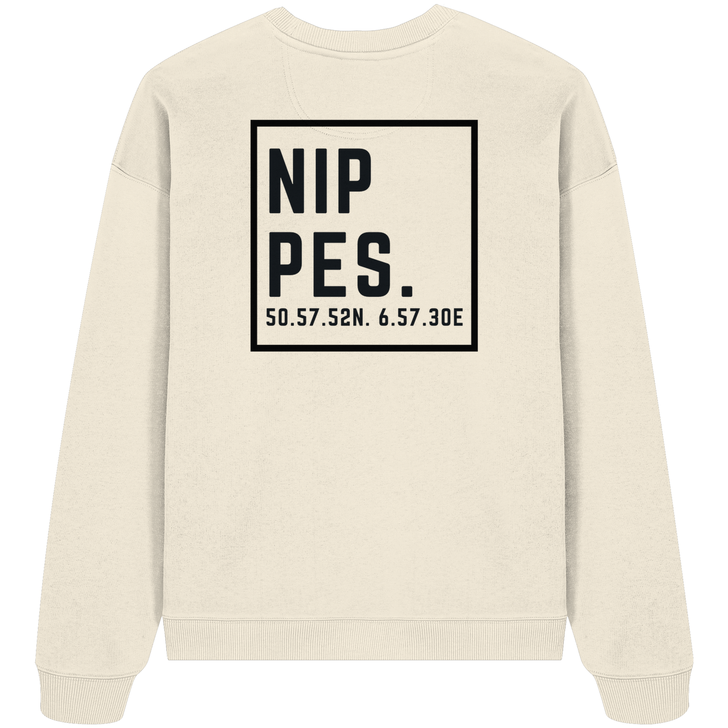 Nippes Koordinaten (großer Druck auf dem Rücken) - Organic Oversize Sweatshirt
