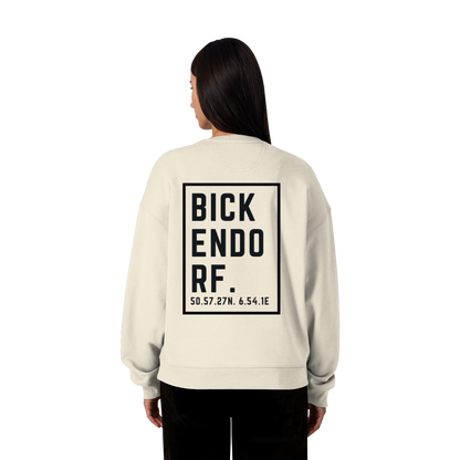 Bickendorf Koordinaten (großer Druck auf dem Rücken) - Organic Oversize Sweatshirt