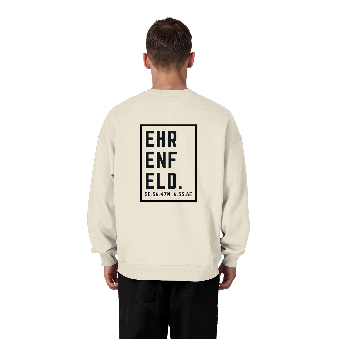 Ehrenfeld Koordinaten (großer Druck auf dem Rücken) - Organic Oversize Sweatshirt