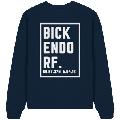 Bickendorf Koordinaten (großer Druck auf dem Rücken) - Organic Oversize Sweatshirt