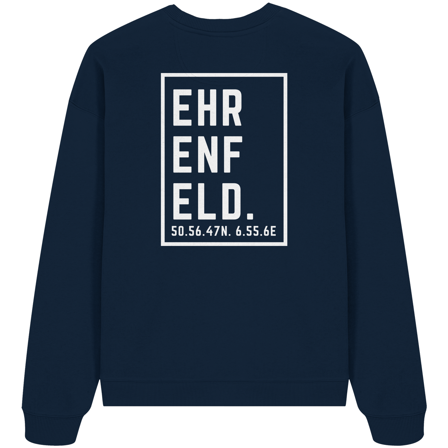 Ehrenfeld Koordinaten (großer Druck auf dem Rücken) - Organic Oversize Sweatshirt