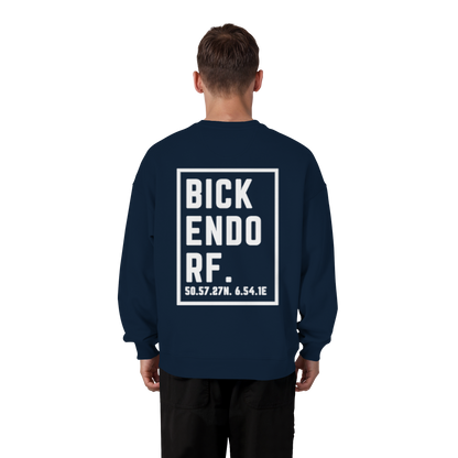 Bickendorf Koordinaten (großer Druck auf dem Rücken) - Organic Oversize Sweatshirt