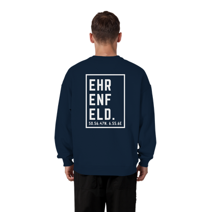 Ehrenfeld Koordinaten (großer Druck auf dem Rücken) - Organic Oversize Sweatshirt