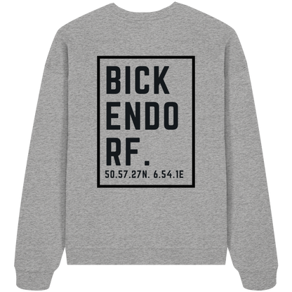 Bickendorf Koordinaten (großer Druck auf dem Rücken) - Organic Oversize Sweatshirt