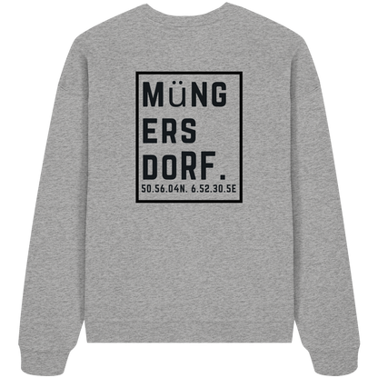 Müngersdorf Koordinaten (großer Druck auf dem Rücken) - Organic Oversize Sweatshirt