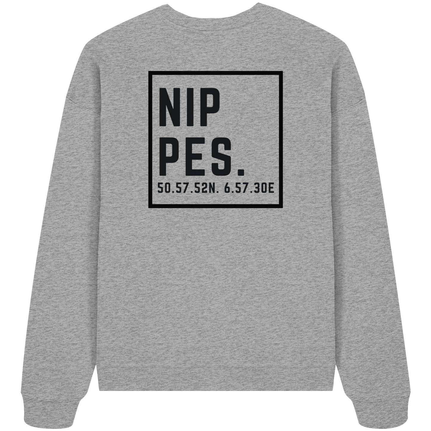 Nippes Koordinaten (großer Druck auf dem Rücken) - Organic Oversize Sweatshirt