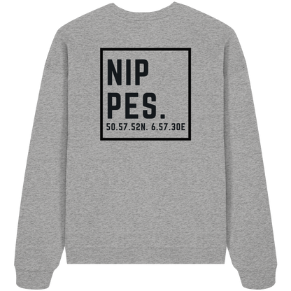 Nippes Koordinaten (großer Druck auf dem Rücken) - Organic Oversize Sweatshirt