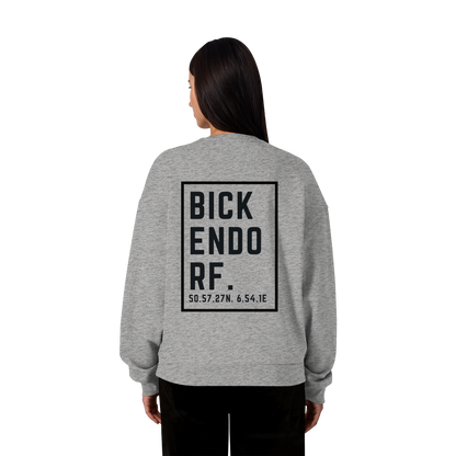 Bickendorf Koordinaten (großer Druck auf dem Rücken) - Organic Oversize Sweatshirt