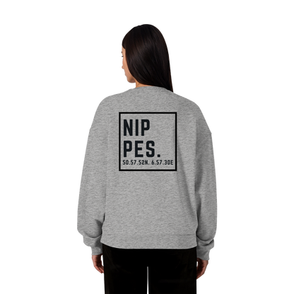 Nippes Koordinaten (großer Druck auf dem Rücken) - Organic Oversize Sweatshirt
