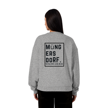 Müngersdorf Koordinaten (großer Druck auf dem Rücken) - Organic Oversize Sweatshirt