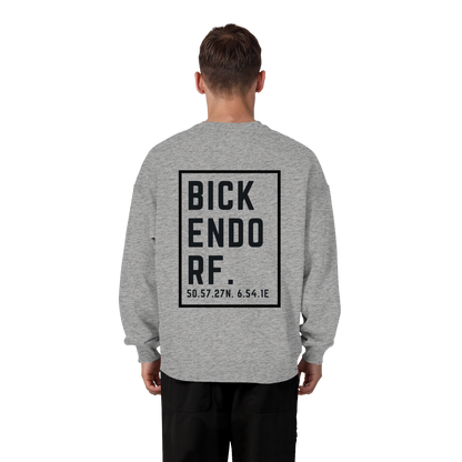 Bickendorf Koordinaten (großer Druck auf dem Rücken) - Organic Oversize Sweatshirt