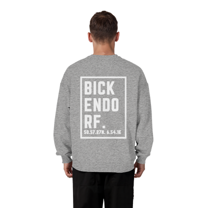 Bickendorf Koordinaten (großer Druck auf dem Rücken) - Organic Oversize Sweatshirt