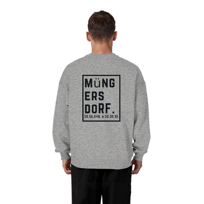 Müngersdorf Koordinaten (großer Druck auf dem Rücken) - Organic Oversize Sweatshirt