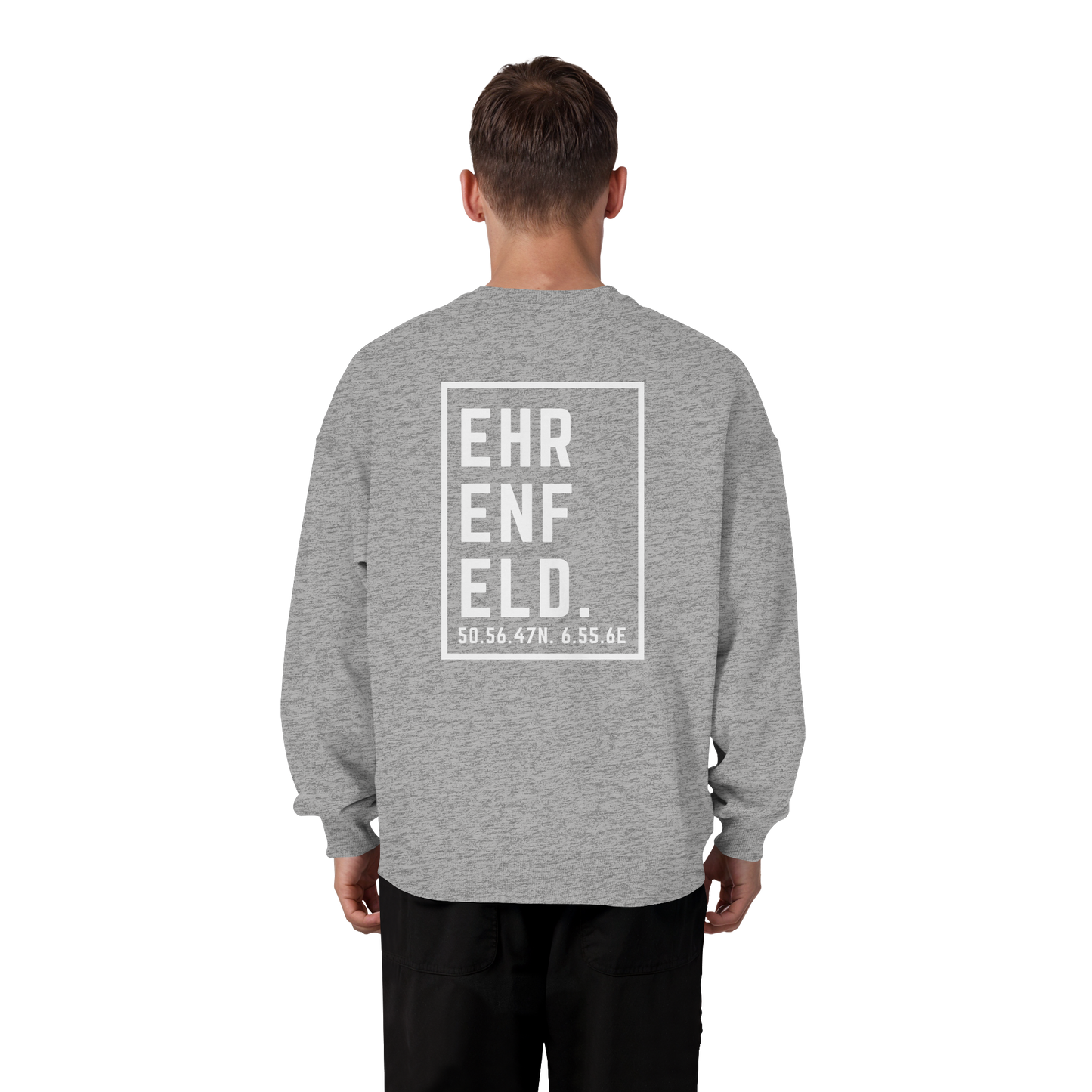 Ehrenfeld Koordinaten (großer Druck auf dem Rücken) - Organic Oversize Sweatshirt