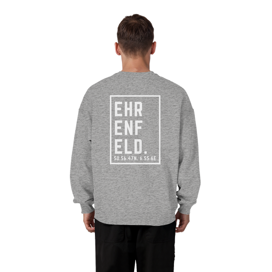 Ehrenfeld Koordinaten (großer Druck auf dem Rücken) - Organic Oversize Sweatshirt