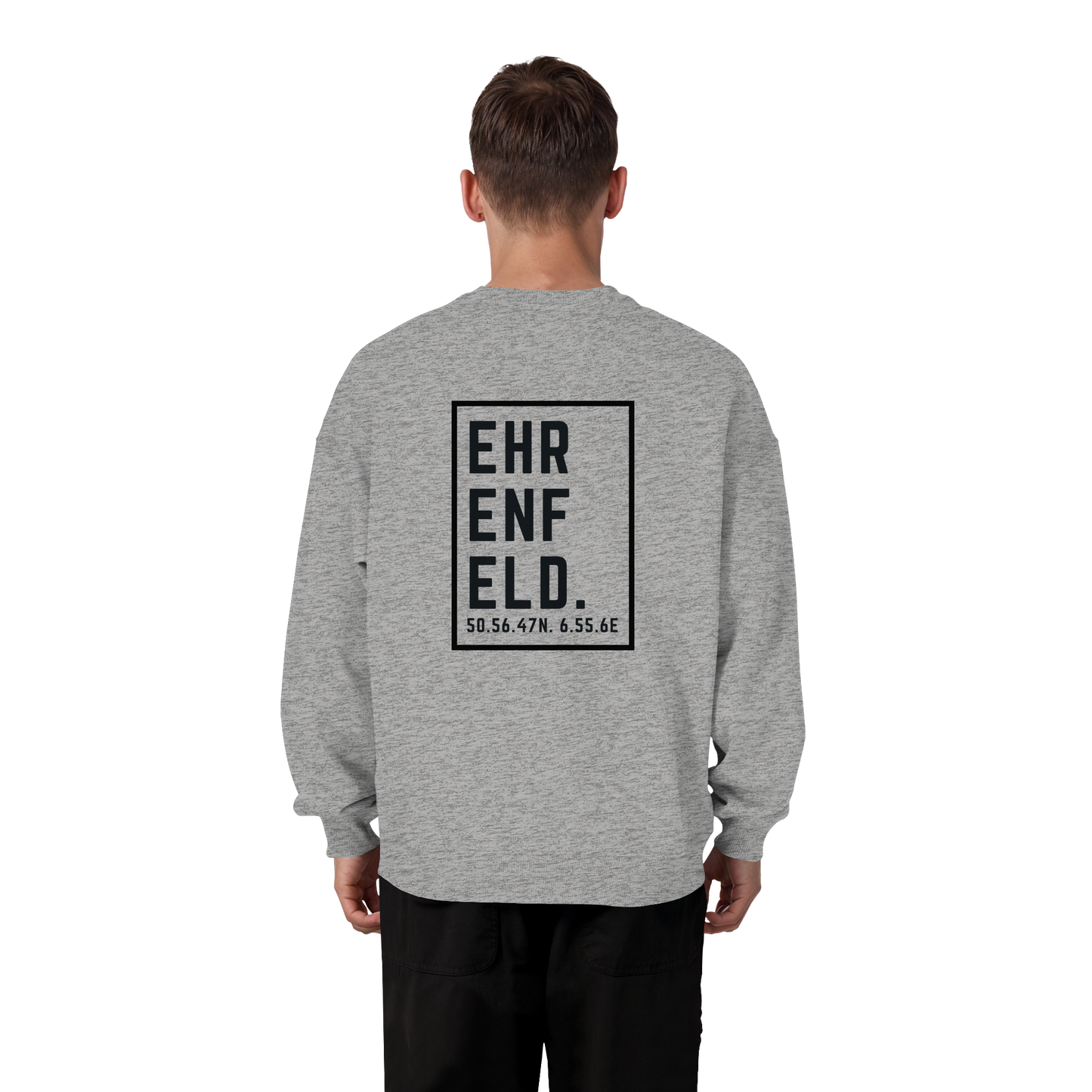 Ehrenfeld Koordinaten (großer Druck auf dem Rücken) - Organic Oversize Sweatshirt