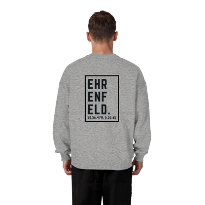 Ehrenfeld Koordinaten (großer Druck auf dem Rücken) - Organic Oversize Sweatshirt