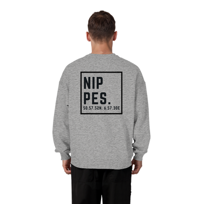 Nippes Koordinaten (großer Druck auf dem Rücken) - Organic Oversize Sweatshirt
