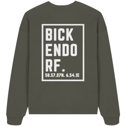 Bickendorf Koordinaten (großer Druck auf dem Rücken) - Organic Oversize Sweatshirt