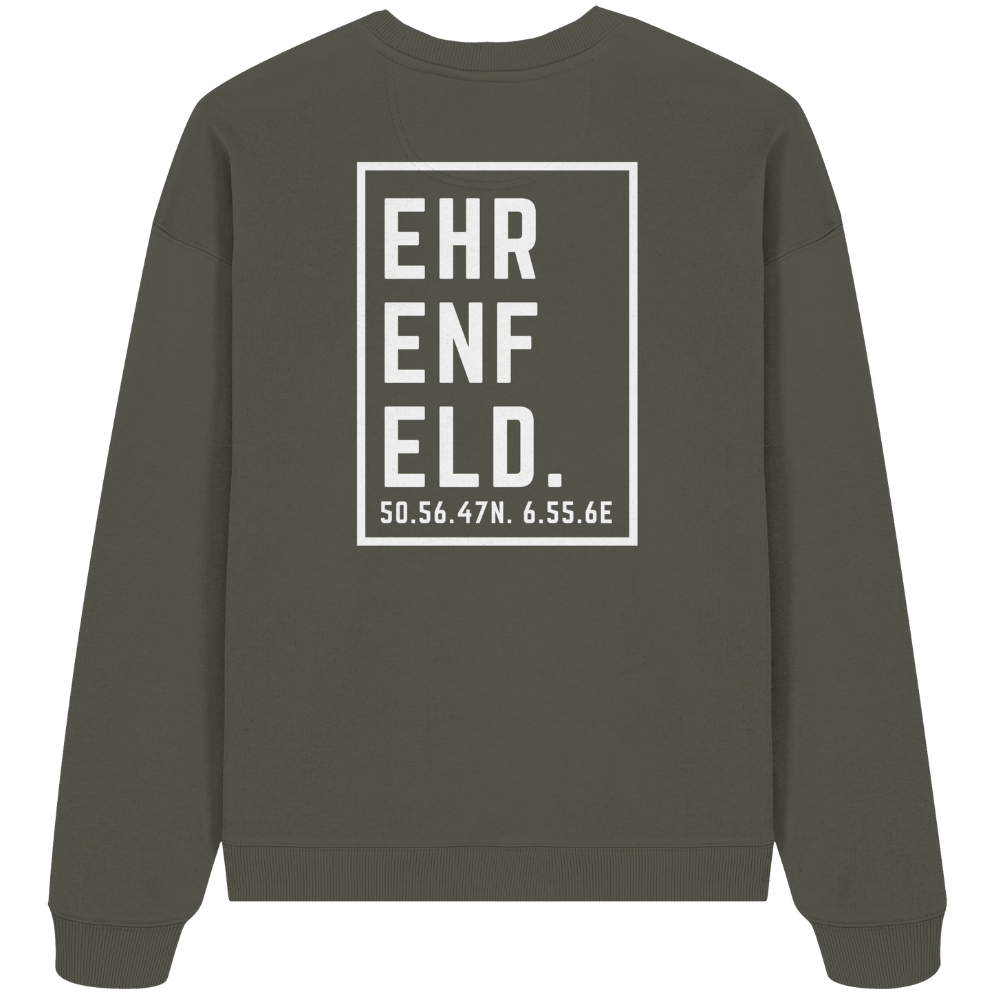 Ehrenfeld Koordinaten (großer Druck auf dem Rücken) - Organic Oversize Sweatshirt