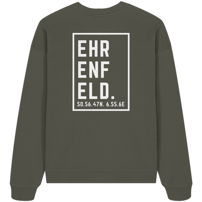 Ehrenfeld Koordinaten (großer Druck auf dem Rücken) - Organic Oversize Sweatshirt