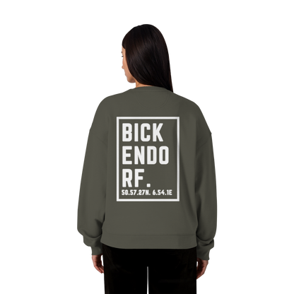 Bickendorf Koordinaten (großer Druck auf dem Rücken) - Organic Oversize Sweatshirt