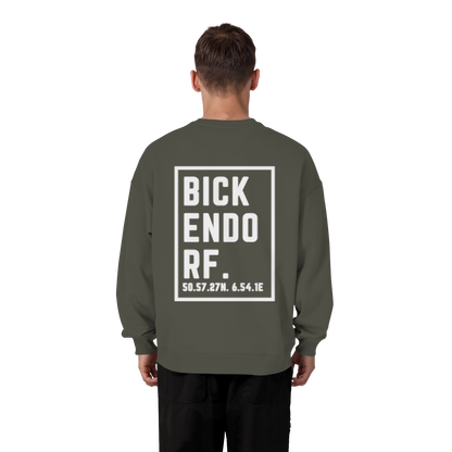 Bickendorf Koordinaten (großer Druck auf dem Rücken) - Organic Oversize Sweatshirt