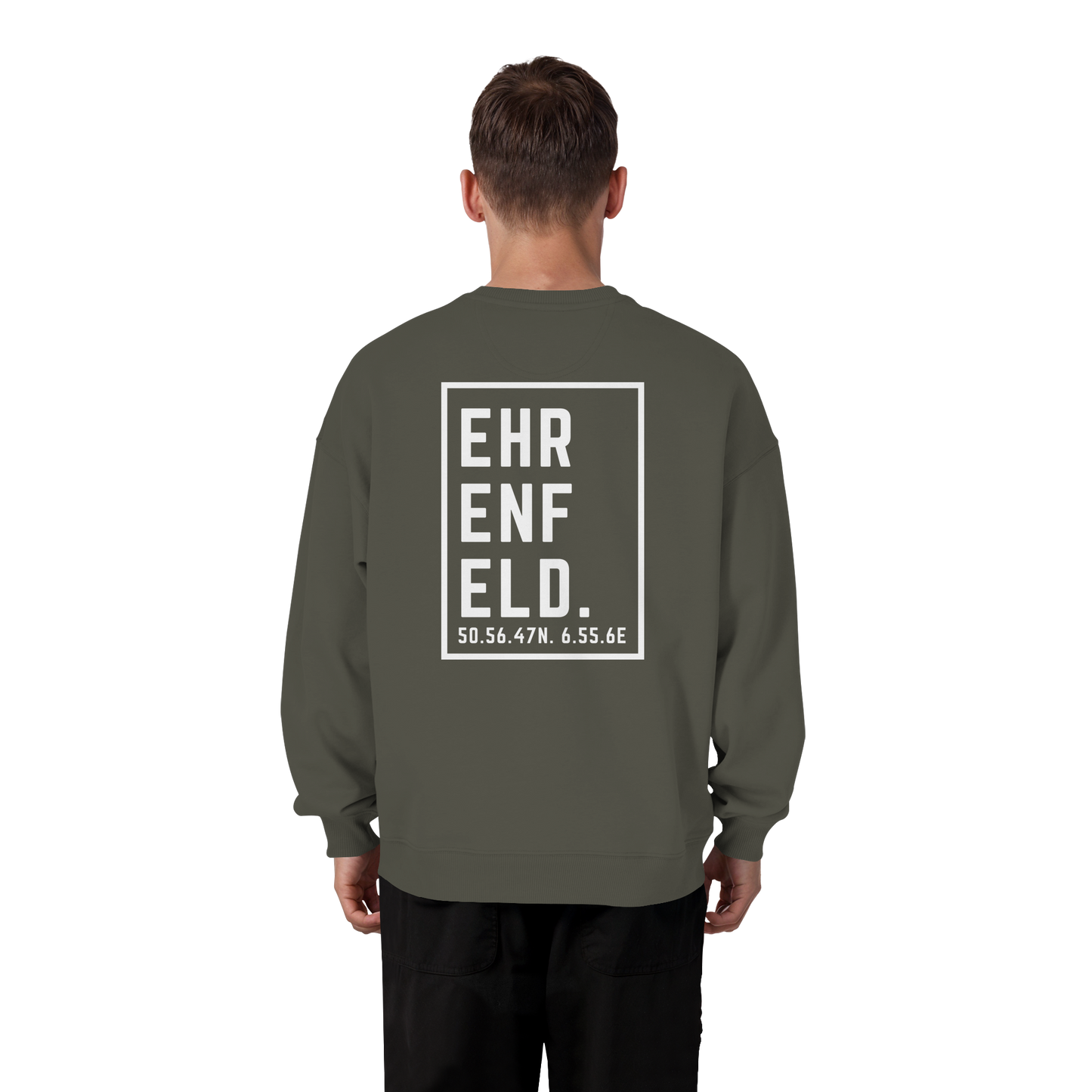 Ehrenfeld Koordinaten (großer Druck auf dem Rücken) - Organic Oversize Sweatshirt