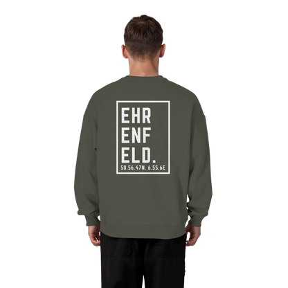 Ehrenfeld Koordinaten (großer Druck auf dem Rücken) - Organic Oversize Sweatshirt