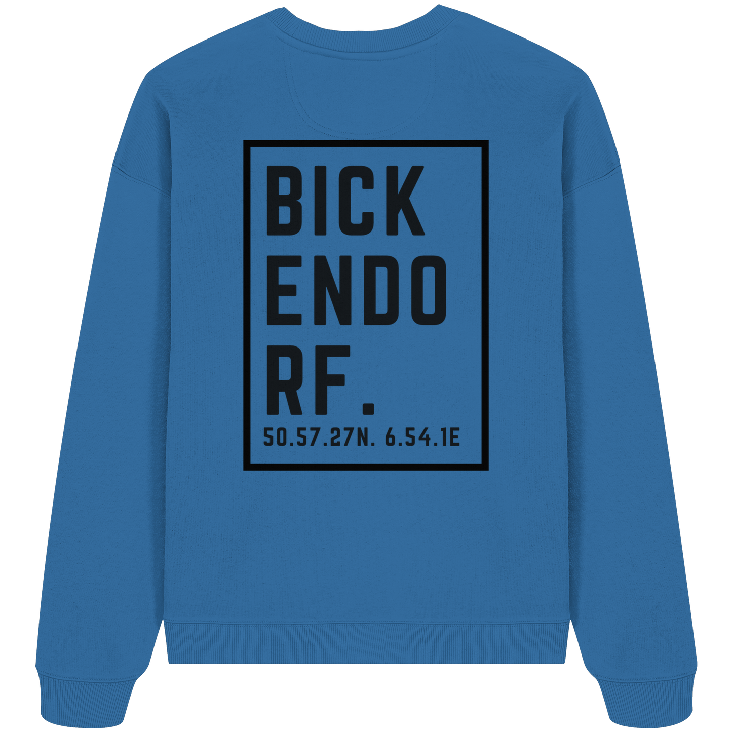 Bickendorf Koordinaten (großer Druck auf dem Rücken) - Organic Oversize Sweatshirt