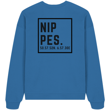 Nippes Koordinaten (großer Druck auf dem Rücken) - Organic Oversize Sweatshirt
