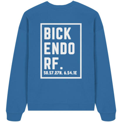 Bickendorf Koordinaten (großer Druck auf dem Rücken) - Organic Oversize Sweatshirt