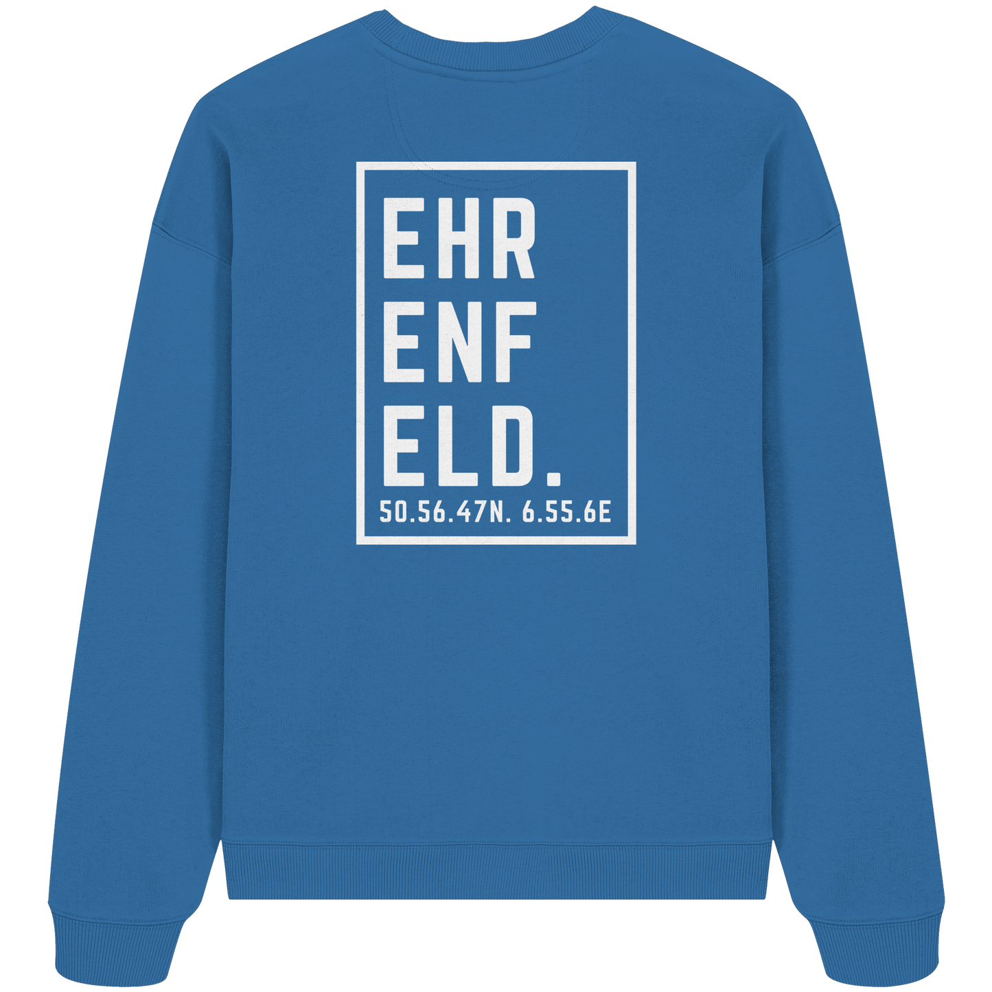 Ehrenfeld Koordinaten (großer Druck auf dem Rücken) - Organic Oversize Sweatshirt