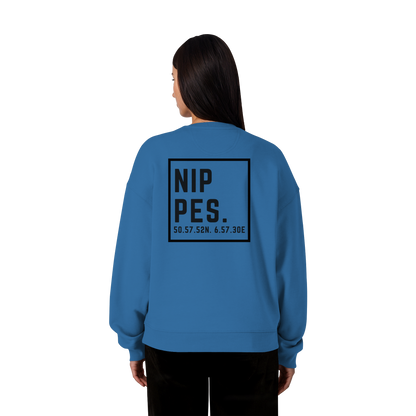 Nippes Koordinaten (großer Druck auf dem Rücken) - Organic Oversize Sweatshirt