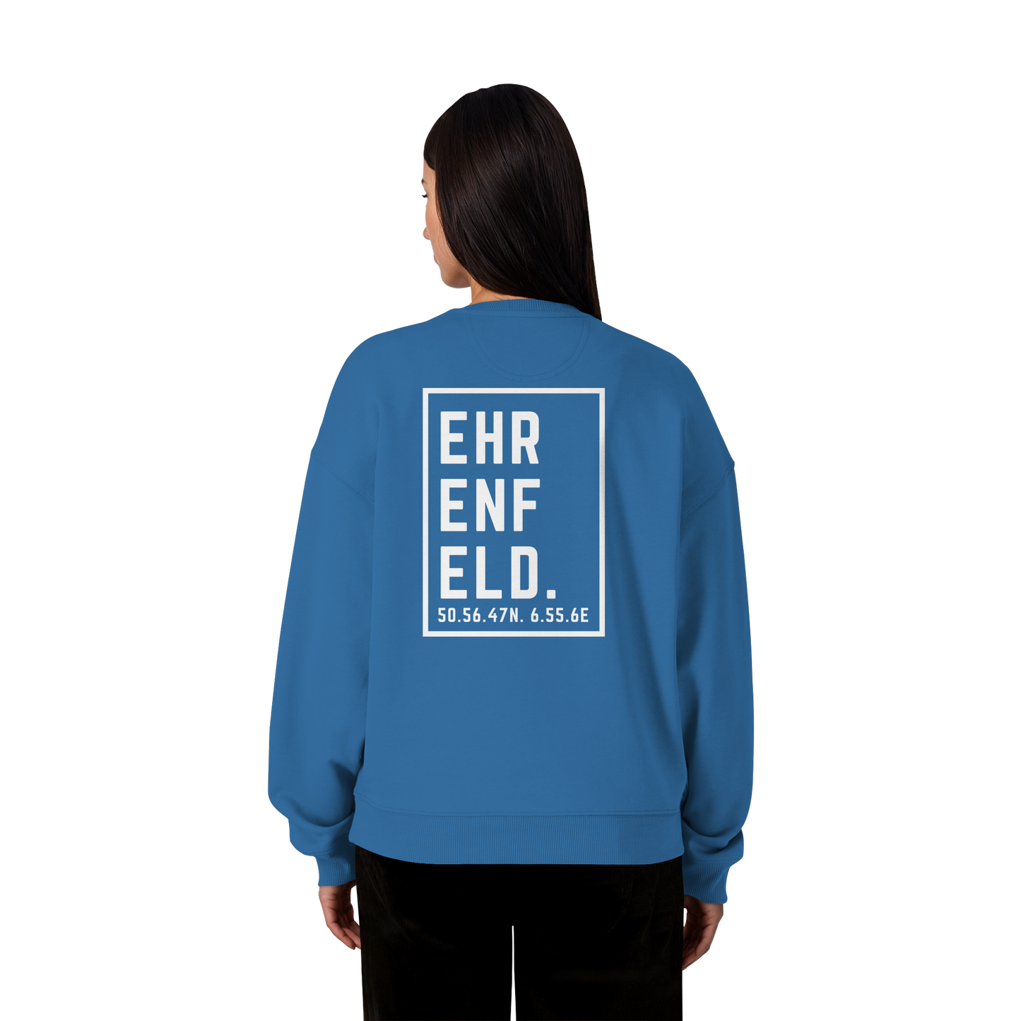 Ehrenfeld Koordinaten (großer Druck auf dem Rücken) - Organic Oversize Sweatshirt