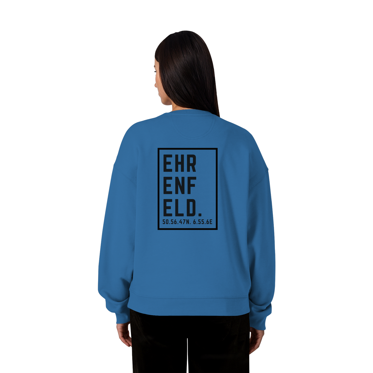 Ehrenfeld Koordinaten (großer Druck auf dem Rücken) - Organic Oversize Sweatshirt