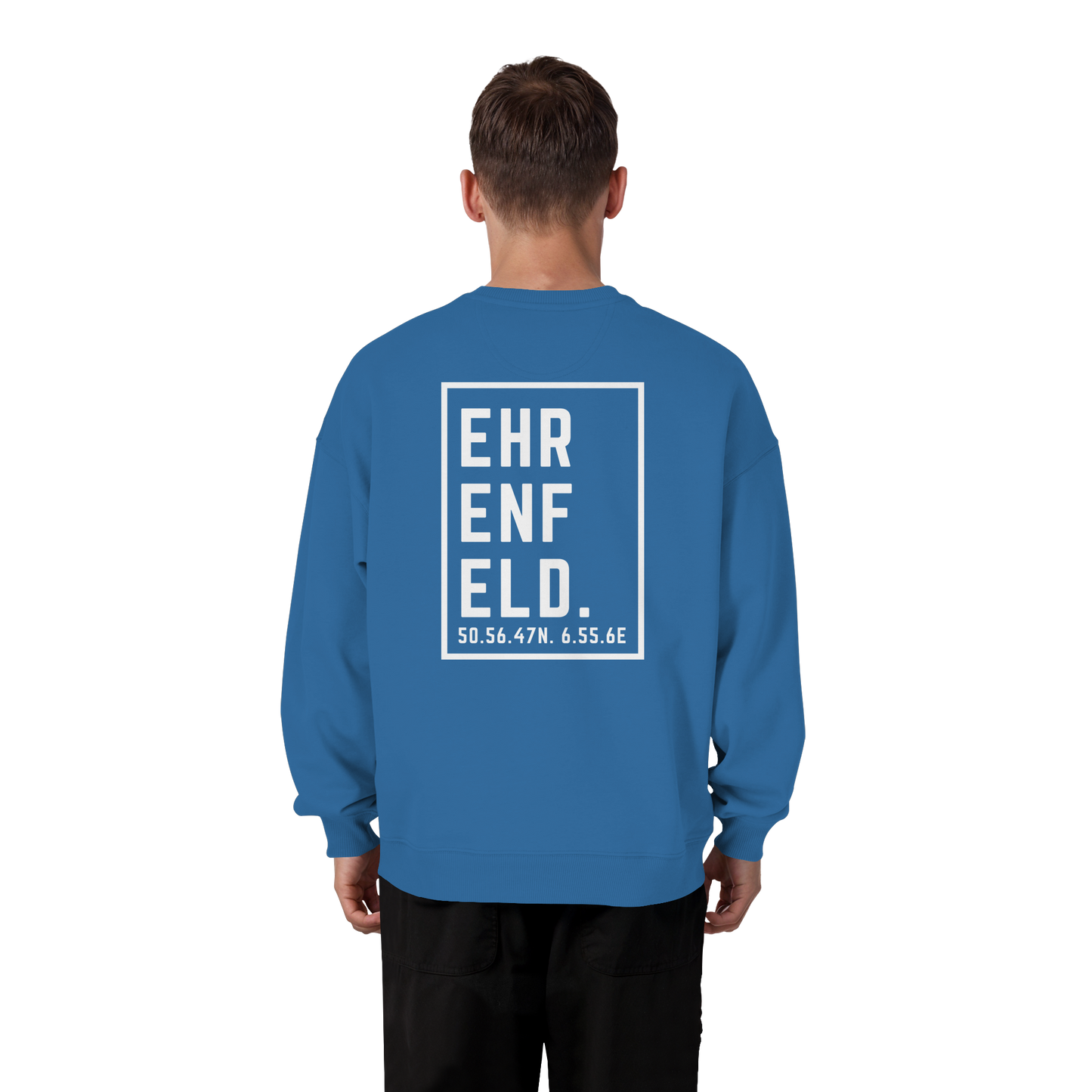 Ehrenfeld Koordinaten (großer Druck auf dem Rücken) - Organic Oversize Sweatshirt