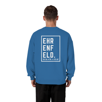 Ehrenfeld Koordinaten (großer Druck auf dem Rücken) - Organic Oversize Sweatshirt