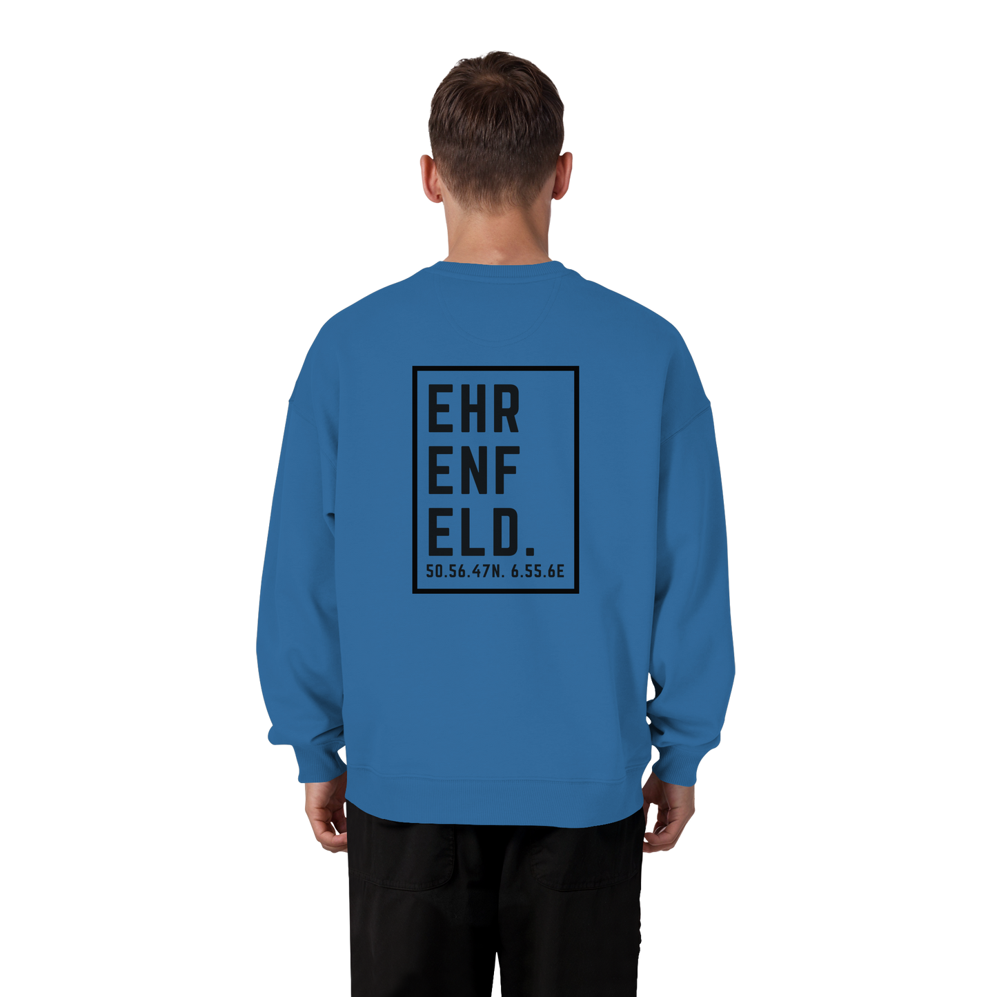 Ehrenfeld Koordinaten (großer Druck auf dem Rücken) - Organic Oversize Sweatshirt