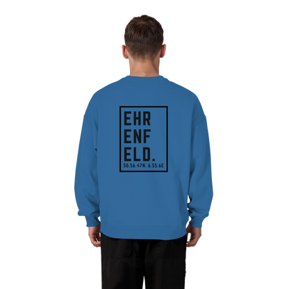 Ehrenfeld Koordinaten (großer Druck auf dem Rücken) - Organic Oversize Sweatshirt
