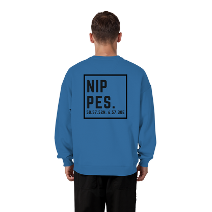 Nippes Koordinaten (großer Druck auf dem Rücken) - Organic Oversize Sweatshirt