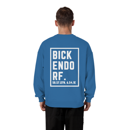 Bickendorf Koordinaten (großer Druck auf dem Rücken) - Organic Oversize Sweatshirt