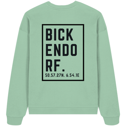 Bickendorf Koordinaten (großer Druck auf dem Rücken) - Organic Oversize Sweatshirt